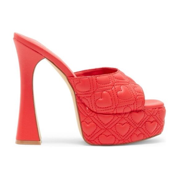 Aldo • Valerie platform quilted hearts platform mule sandals - Picture 1 of 12